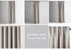 A collage of images showing different ways to hang curtains, with text overlay. Produktbild-Vorschau