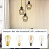 A product image showing three pendant lights hanging above a table, with four different types of light bulbs displayed below. Náhľad obrázku produktu