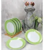 6er Set Variant Grün Kuchenteller bunte Frühstücks-Teller Produktbild-Vorschau 2