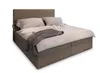 A bed with pillows and a blanket on a white background. Produktbild-Vorschau