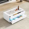 Merax Hochglanz Couchtisch mit 4 Schubladen und LED Produktbild-Vorschau 3