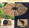KOMFOTTEU Hawajski parasol z oświetleniem, uchylny parasol Podgląd zdjęcia produktu 2