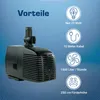 Teichpumpe 230 V – 1.500 L/H | 25 Watt | 10m Kabel | 2,5m Produktbild-Vorschau 2