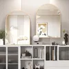 Gebogen wandspiegel 102x75cm met metalen frame in goud Productafbeelding-voorbeeld 5