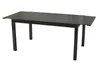 A black rectangular table with a slatted surface and four legs, shown against a white background. Produktbild-Vorschau