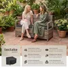 tectake® Rattan-Gartenbank 2-Sitzer wetterfest Stauraum Produktbild-Vorschau 2