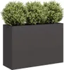 vidaXL Kvetináč čierny 120x40x80 cm Oceľ valcovaná za Náhľad obrázku produktu 2