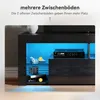 SUNXURY  Lowboard TV-Schränke Schwarz Hochglanz mit LED Produktbild-Vorschau 6