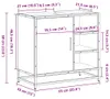 VidaXL 849287, Szary, Dąb, Metal, Drewno, 60 kg, 650 mm, Podgląd zdjęcia produktu 8