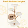 COSTWAY Kratzbaum 134cm, 5-stöckig Katzenkratzbaum mit Produktbild-Vorschau 2