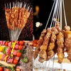 Schaschlikspieße Grillspieße Edelstahl 20cm 30cm, 20 Stück Produktbild-Vorschau 4