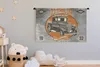 MuchoWow® Wandteppich Wandbehang Mancave - Auto - Orange - Produktbild-Vorschau 4