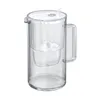 A clear plastic water filter pitcher with a white lid and filter basket is shown against a white background. Náhled obrázku produktu