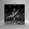 Wanduhr - Quadrat - Glasuhr - Tänzerin Frau Ballerina - Produktbild-Vorschau 3
