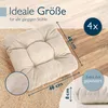 Beautissu Set di 4 cuscini per sedie Premium Natur HighLux Anteprima dell’immagine prodotto 2