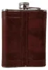 Flachmann Metall Braun Kunstleder, 8oz (ca. 230ml) Produktbild-Vorschau 2