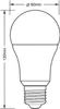A technical drawing of an LED light bulb with dimensions indicated. Náhľad obrázku produktu