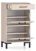 Schuhschrank Oiven Schuhkommode 55x34x94cm Cashmere mit Produktbild-Vorschau 3