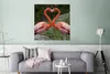 MuchoWow® Poster Zwei Flamingos bilden ein Herz 75x75 cm - Produktbild-Vorschau 5