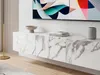 FineBuy Lowboard Hängend Marmor-Optik Weiß 160x30x30 cm Produktbild-Vorschau 4