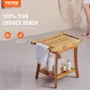 Ławka prysznicowa VEVOR z drewna tekowego, 56 x 36 x 47 cm, Podgląd zdjęcia produktu 2