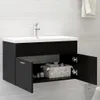 vidaXL Skříňka pod umyvadlo černá 80x38,5x46 cm Dřevěný Náhled obrázku produktu 3