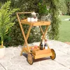 Teewagen 54x87x90 cm Massivholz Akazie Produktbild-Vorschau 2