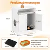 COSTWAY 3 w 1 szafka na kuwetę dla kota, szafka dla kota z Podgląd zdjęcia produktu 3