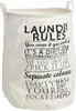 Zeller Collecteur de linge Laundry Rules, toile, tissu, Voir les images du produit 8