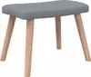 vidaXL Relaxsessel mit Hocker Hellgrau Stoff Produktbild-Vorschau 6