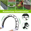 A collage showing different garden edging applications and close-ups of the product. Voir les images du produit