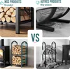 VOUNOT® Kaminholzregal mit 4 Kaminbesteck, Metall Produktbild-Vorschau 6