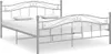 vidaXL Bett Grau Metall 160x200 cm Produktbild-Vorschau 7