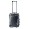 A black Deuter duffel bag with wheels and a retractable handle against a white background. Produktbild-Vorschau
