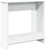 A white fireplace surround with a large opening in the center. Voir les images du produit