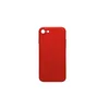 A red smartphone case is shown against a white background.