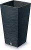 A tall, square planter with a textured surface, shown against a white background. Náhľad obrázku produktu