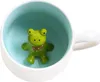 Roztomilá žaba hrnček na kávu hrnček keramický 3D zvierací Náhľad obrázku produktu 1