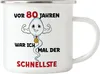 Vor 80 Jahren War Ich Mal Der Schnellste Emaille Tasse Produktbild-Vorschau 1