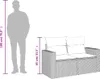 vidaXL Gartensofa mit Kissen 2-Sitzer Schwarz Poly Rattan Produktbild-Vorschau 9