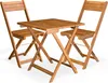 CASARIA® Balkonmöbel Set 2 Personen Wetterfest Holz Produktbild-Vorschau 1