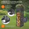 ML-Design Kaminholzregal Innen Außen mit Pflanzkasten Produktbild-Vorschau 3