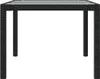 vidaXL Zahradní stůl černý 190x90x75 cm Tvrzené sklo Poly Náhled obrázku produktu 4