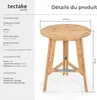 Table haute pour fête en bois massif pliante 79x110cm - Voir les images du produit 6