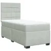 Boxspringbett mit Matratze Hellgrau 90x200 cm Samt Produktbild-Vorschau 5
