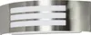 A modern outdoor wall light with a brushed metal finish and three illuminated strips. Produktbild-Vorschau