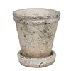 Clayre & Eef Blumentopf Ø 11x12 cm Beige Stein Produktbild-Vorschau 1