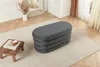 riess-ambiente Polsterbank VOGUE 85cm grau Samt ovale Produktbild-Vorschau 6