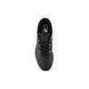 A top-down view of a black New Balance sneaker on a white background. Voir les images du produit