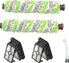 A set of replacement parts for a vacuum cleaner, including two brush rolls and two filters, laid out on a white background. Produktbild-Vorschau